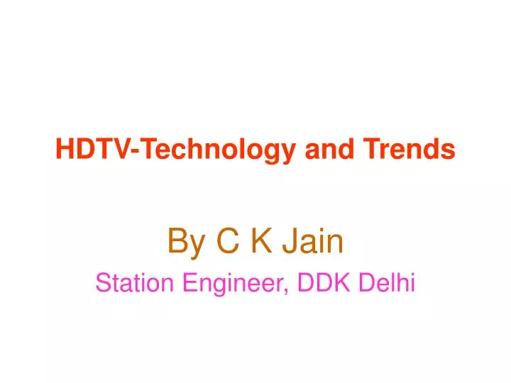 hdtv technology and trends