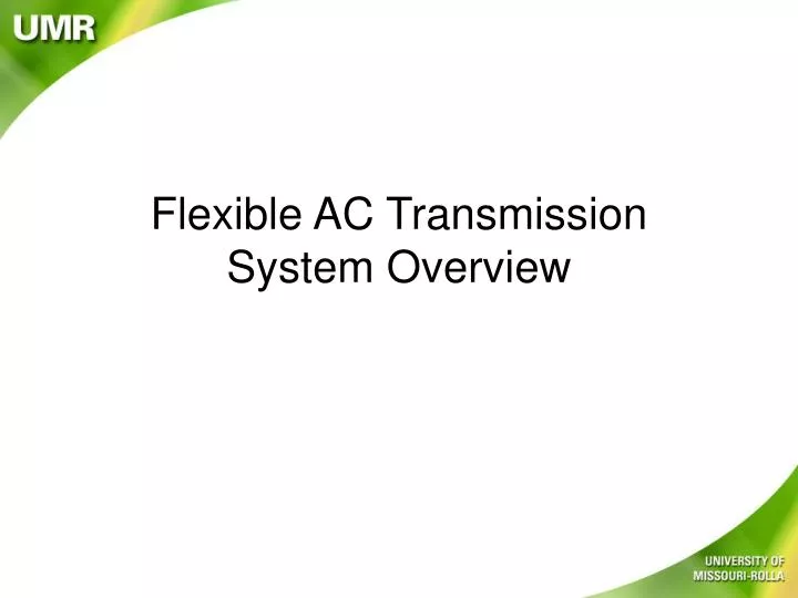 flexible ac transmission system overview