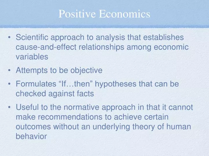 positive economics