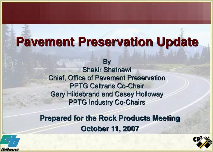 pavement preservation update