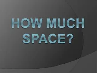 how much space