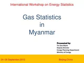 Gas Statistics in Myanmar