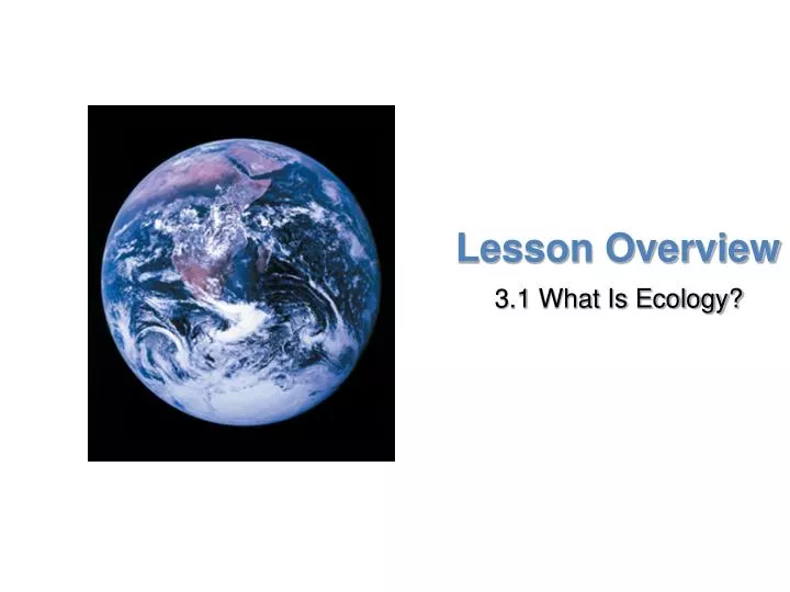 lesson overview