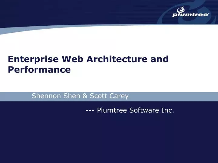 enterprise web architecture and performance