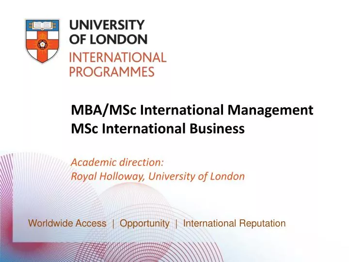 mba msc international management msc international business