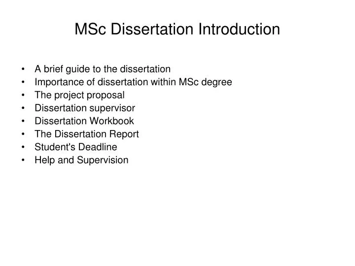 msc dissertation presentation ppt