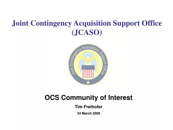 joint contingency acquisition support office jcaso