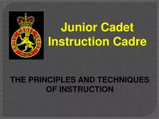 Junior Cadet Instruction Cadre