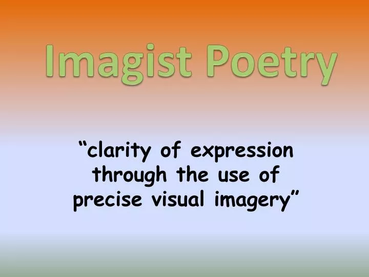 imagist poetry