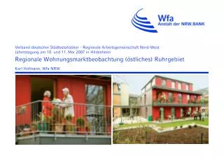 Regionale Wohnungsmarktbeobachtung (östliches) Ruhrgebiet
