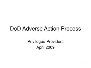 DoD Adverse Action Process