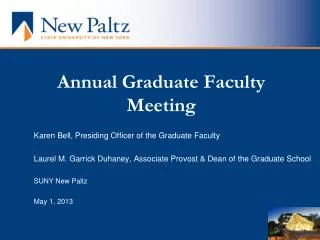 Annual Graduate Faculty Meeting