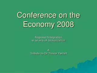 Conference on the Economy 2008