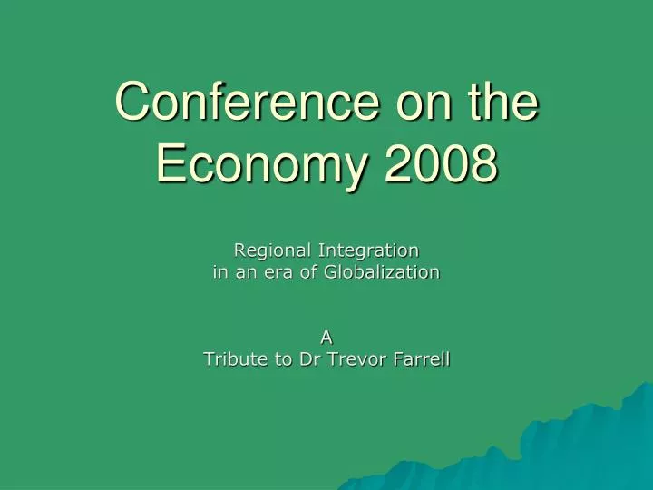 conference on the economy 2008