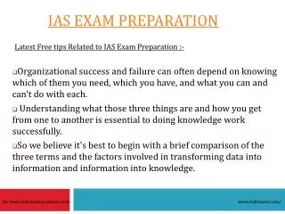 Some mews about IAS Exam Preparation