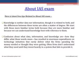 Getting important information about IAS exam