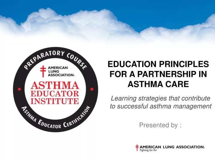 education principles for a partnership in asthma care