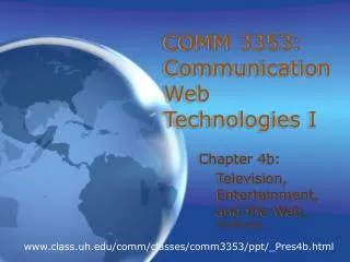 COMM 3353: Communication Web Technologies I