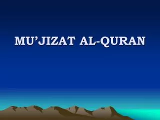 mu jizat al quran
