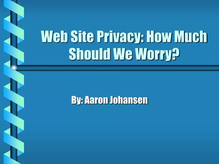 web site privacy how much should we worry