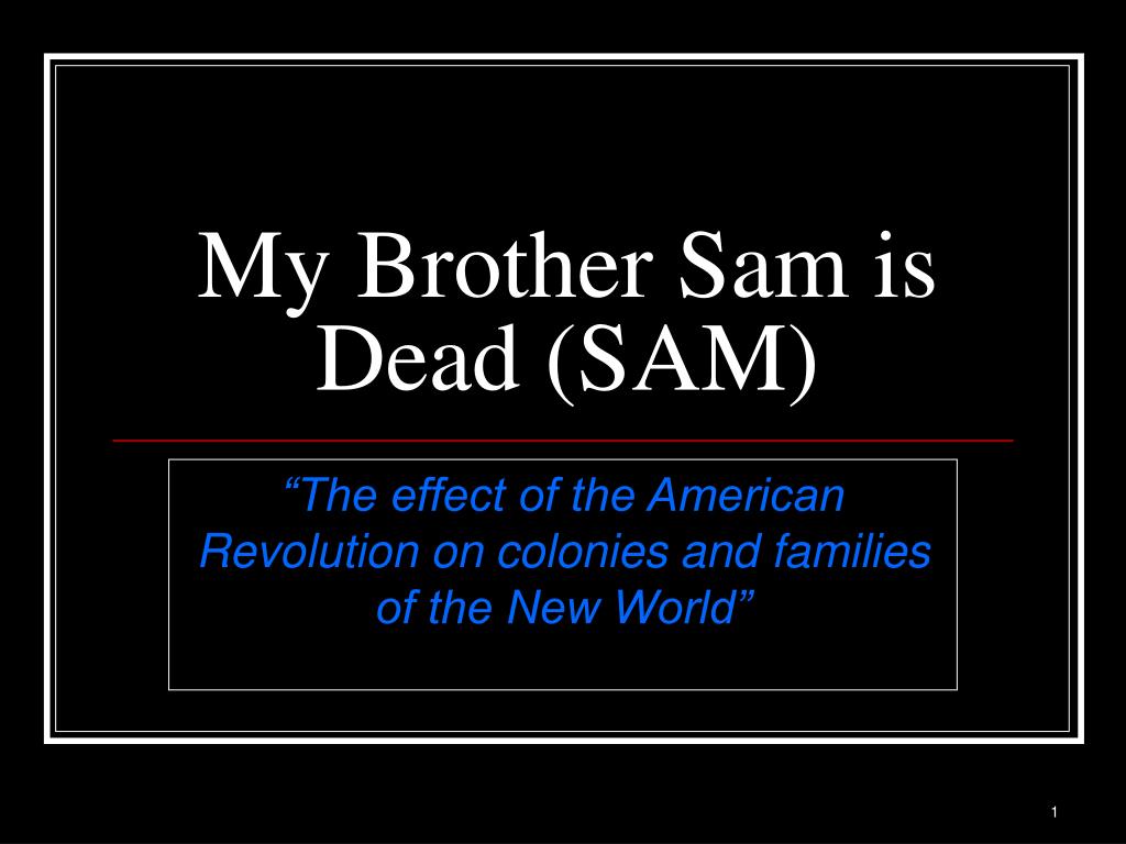 PPT - My Brother Sam is Dead (SAM) PowerPoint Presentation, free ...