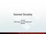 Internet Security - slide 1