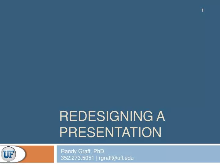 redesigning a presentation