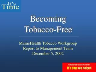 Becoming Tobacco-Free