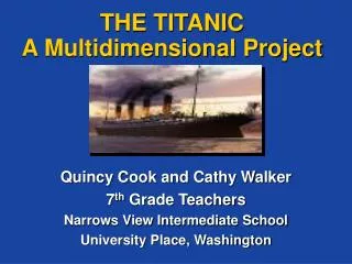 THE TITANIC A Multidimensional Project