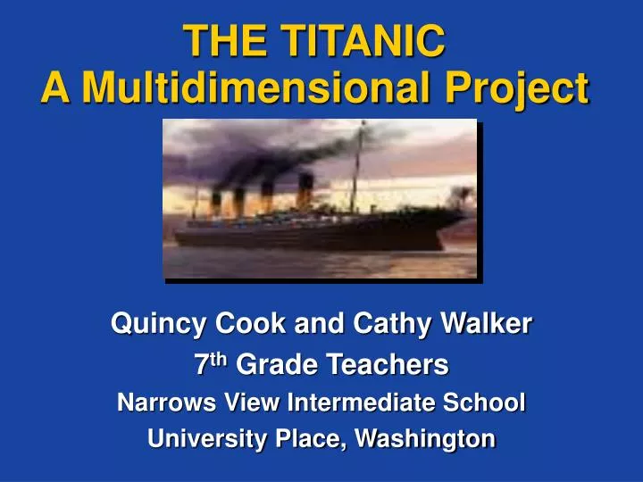 the titanic a multidimensional project