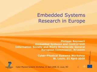 Embedded Systems Research in Europe
