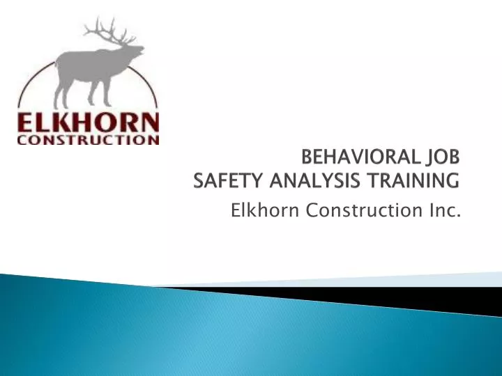 behavioral job safety analysis training