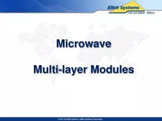 Microwave Capabilities Multi-layer Modules