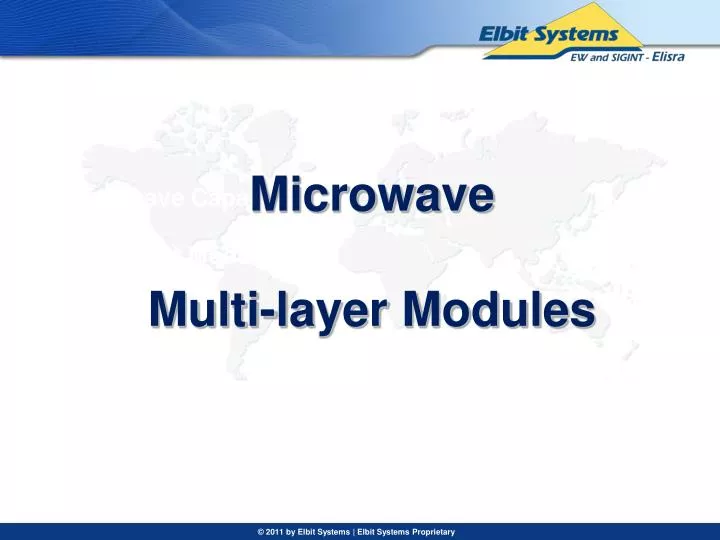 microwave capabilities multi layer modules