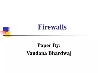 Firewalls