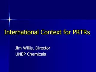 International Context for PRTRs