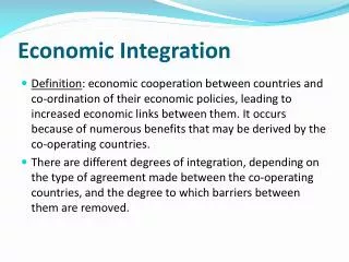 Economic Integration