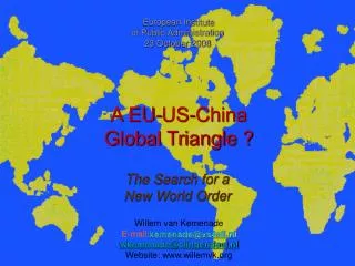 A EU-US-China Global Triangle ?