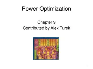 Power Optimization