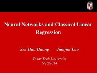 Neural Networks and Classical Linear Regression