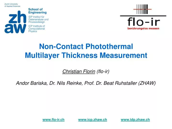 non contact photothermal multilayer thickness measurement