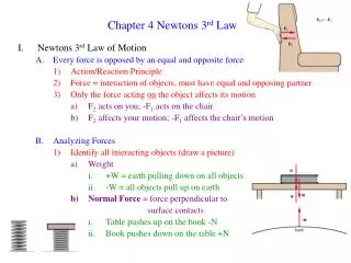 Chapter 4 Newtons 3 rd Law
