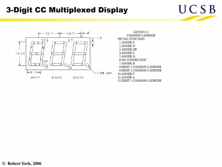 3 digit cc multiplexed display