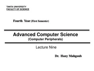 Advanced Computer Science (Computer Peripherals)