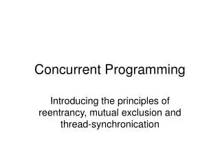 Concurrent Programming