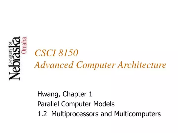 csci 8150 advanced computer architecture