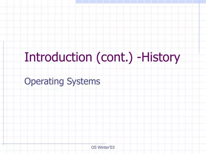 introduction cont history