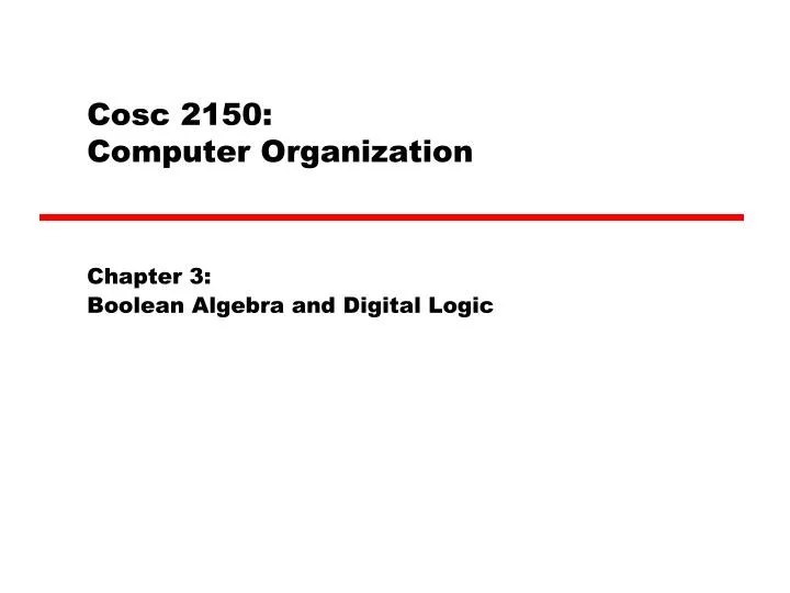 cosc 2150 computer organization