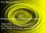 The Ripple Effect… - slide 1