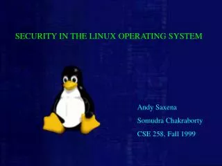 SECURITY IN THE LINUX OPERATING SYSTEM